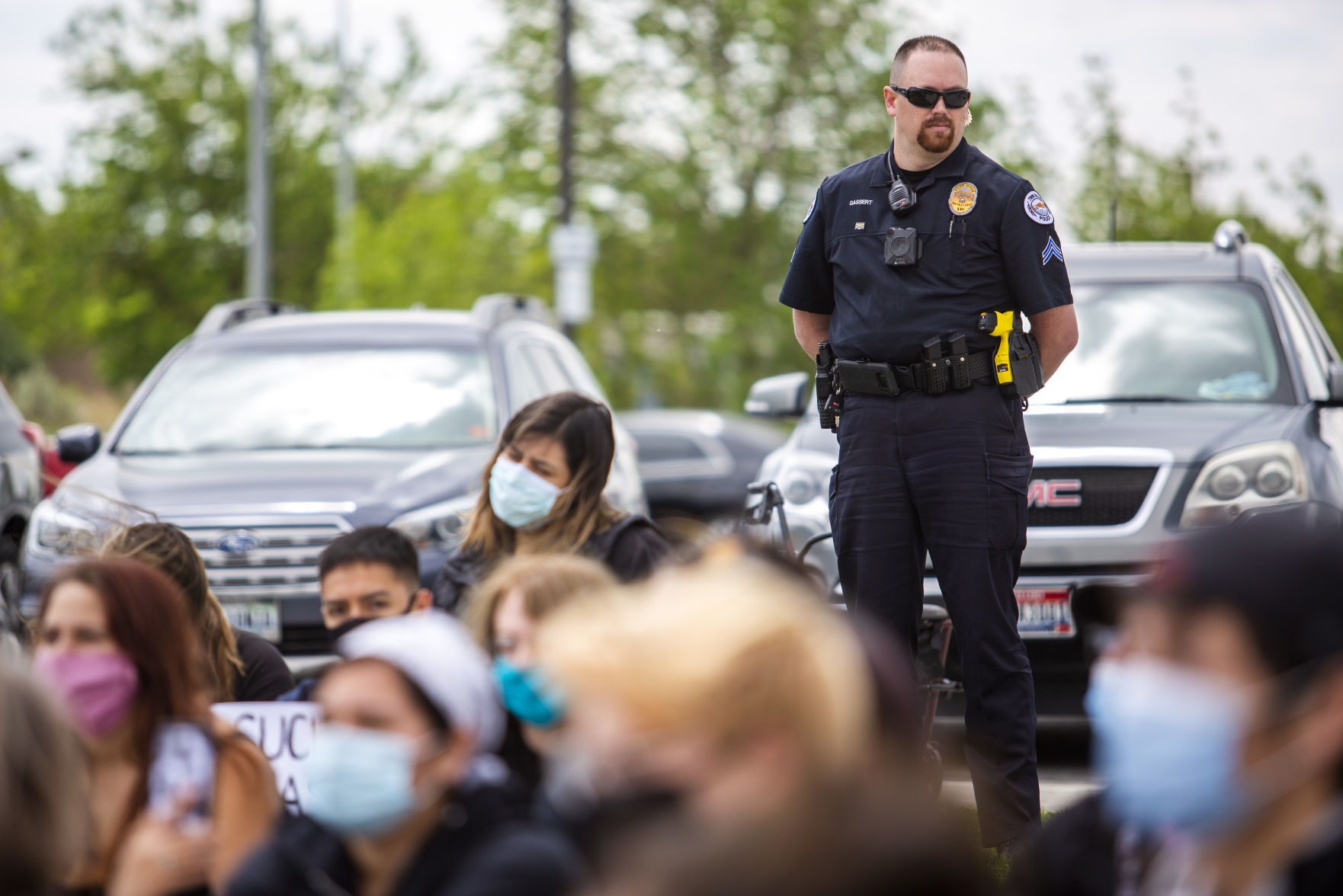 Citizens gather to protest police brutality